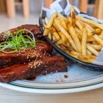 Smoked Ribs with Fries ($14)<br/>